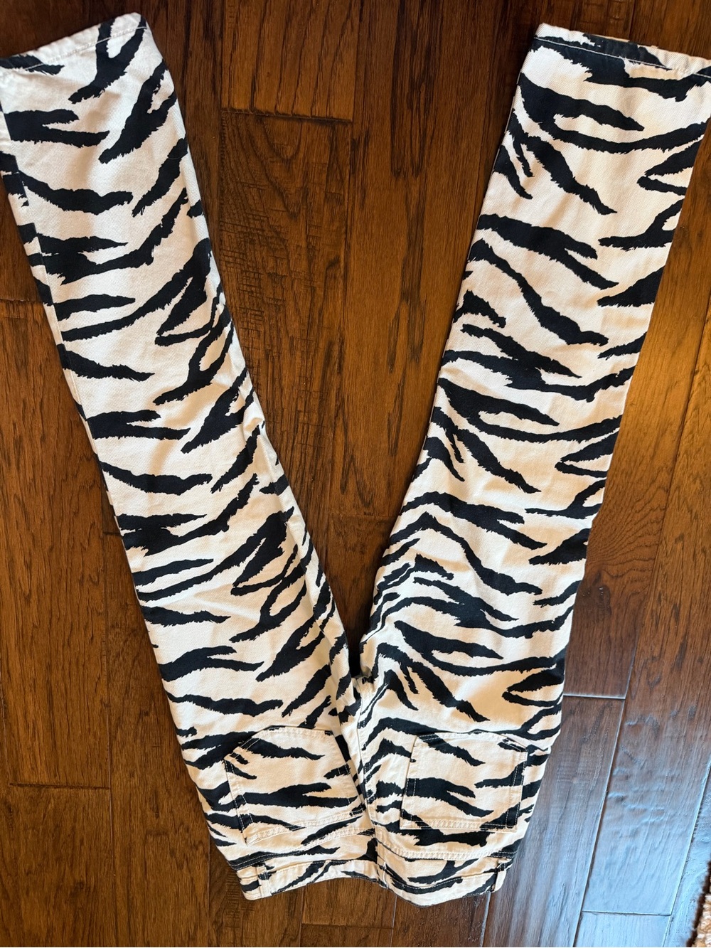 Reformation Black and White Zebra Print Jeans - Picture 2 of 3